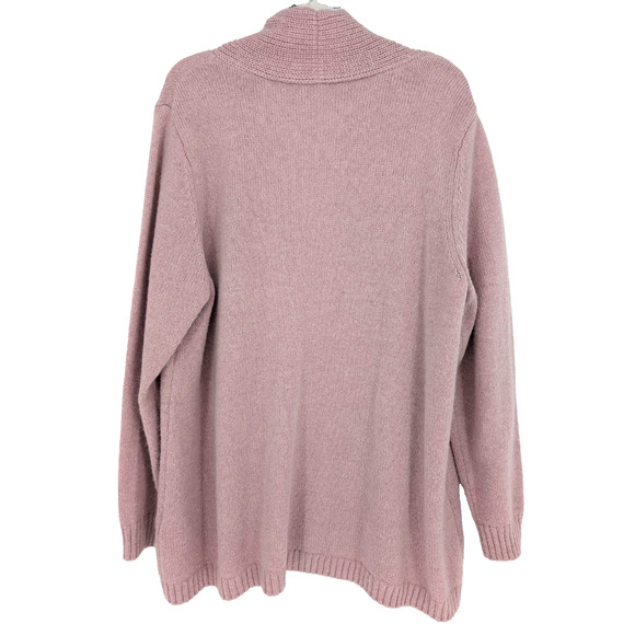 Soft Surroundings Serena Blush Pink Alpaca Blend Faux Wrap Soft Cozy‎ Sweater 1X - Picture 6 of 10